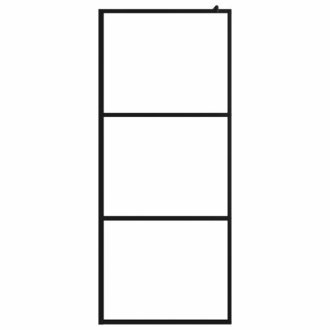 Inloopdouchewand transparant 100x195 cm ESG-glas zwart 3