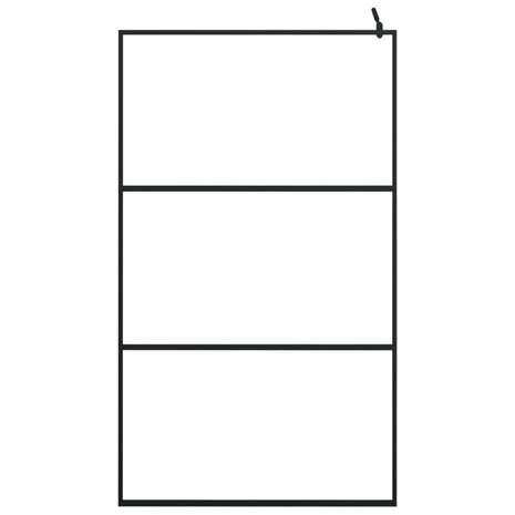 Inloopdouchewand transparant 115x195 cm ESG-glas zwart 3
