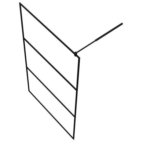 Inloopdouchewand transparant 115x195 cm ESG-glas zwart 5