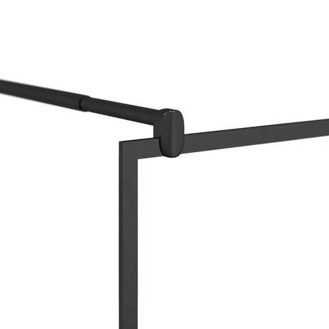 Inloopdouchewand 90x195 cm ESG-glas transparant en zwart 5