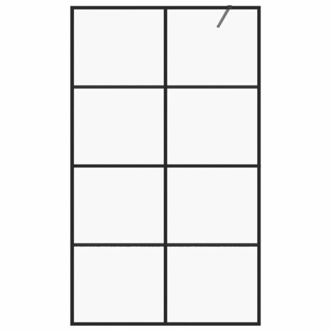 Inloopdouchewand 90x195 cm ESG-glas transparant en zwart 3