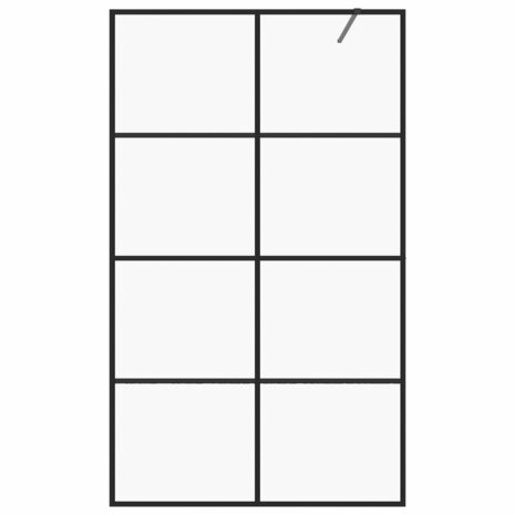 Inloopdouchewand 100x195 cm ESG-glas transparant en zwart 3