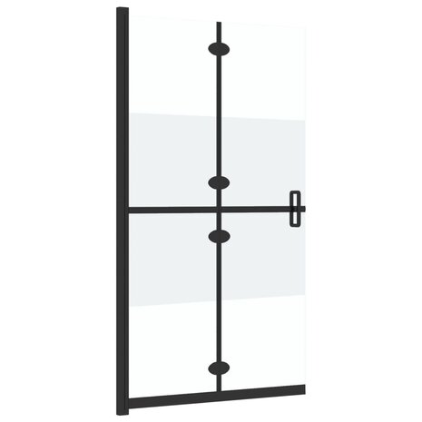 Inloopdouchewand inklapbaar 80x190 cm ESG-glas halfmat 4