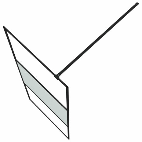 Inloopdouchewand 80x195 cm halfmat ESG-glas zwart 5