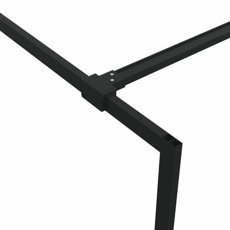 Inloopdouchewand 100x195 cm halfmat ESG-glas zwart 6