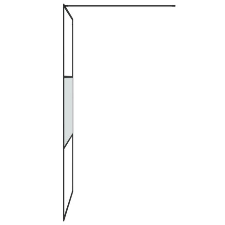 Inloopdouchewand 115x195 cm halfmat ESG-glas zwart 4