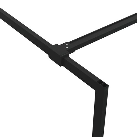 Inloopdouchewand 115x195 cm halfmat ESG-glas zwart 6