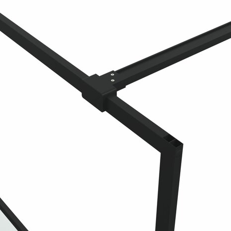 Inloopdouchewand 80x195 cm halfmat ESG-glas zwart 6
