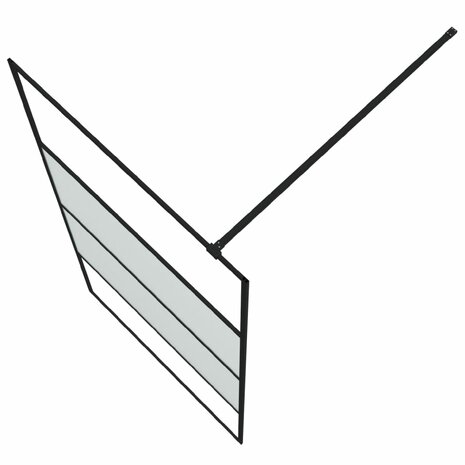 Inloopdouchewand 100x195 cm halfmat ESG-glas zwart 5
