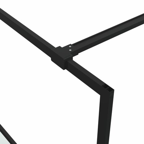 Inloopdouchewand 100x195 cm halfmat ESG-glas zwart 6