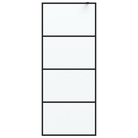 Inloopdouchewand 80x195 cm mat ESG-glas zwart 3
