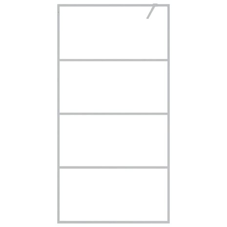 Inloopdouchewand 100x195 cm transparant ESG-glas zilverkleurig 3