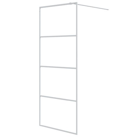 Inloopdouchewand 80x195 cm transparant ESG-glas wit 2