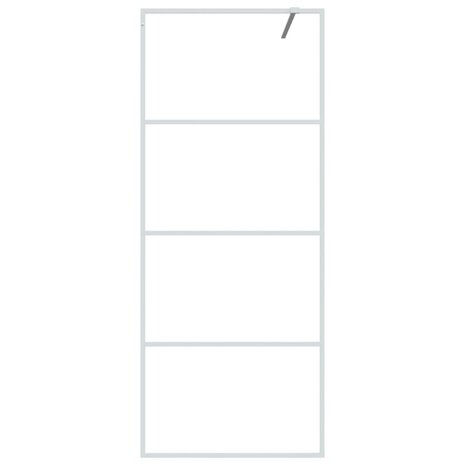 Inloopdouchewand 80x195 cm transparant ESG-glas wit 3