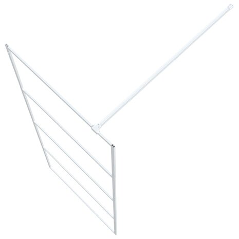 Inloopdouchewand 80x195 cm transparant ESG-glas wit 5