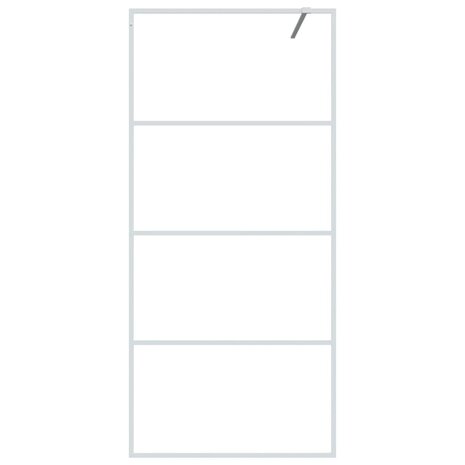 Inloopdouchewand 90x195 cm transparant ESG-glas wit 3
