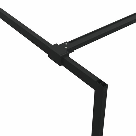 Inloopdouchewand 80x195 cm transparant ESG-glas zwart 6