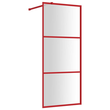 Inloopdouchewand transparant 80x195 cm ESG-glas rood 2