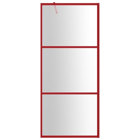 Inloopdouchewand transparant 80x195 cm ESG-glas rood 3
