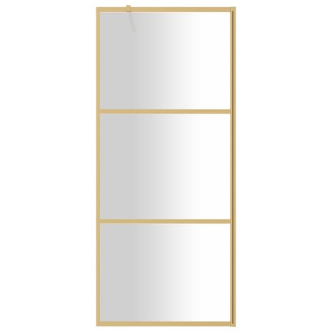 Inloopdouchewand transparant 90x195 cm ESG-glas goudkleurig 3