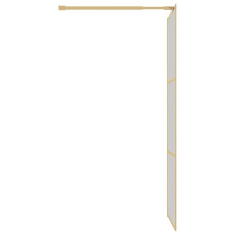 Inloopdouchewand transparant 90x195 cm ESG-glas goudkleurig 4