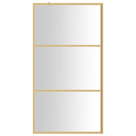 Inloopdouchewand transparant 100x195 cm ESG-glas goudkleurig 3