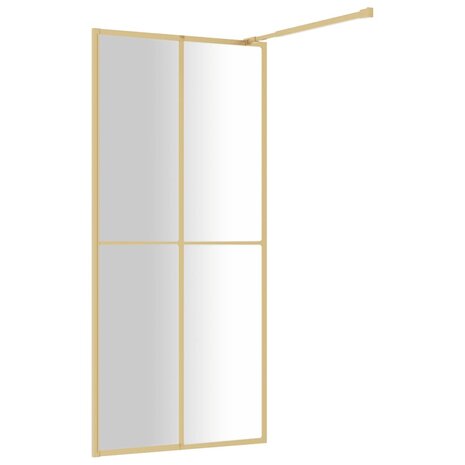 Inloopdouchewand transparant 90x195 cm ESG-glas goudkleurig 5