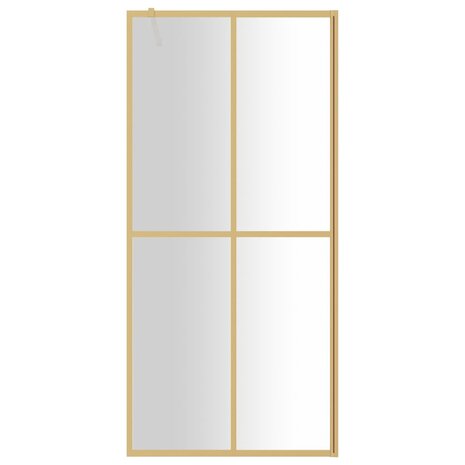 Inloopdouchewand transparant 100x195 cm ESG-glas goudkleurig 3