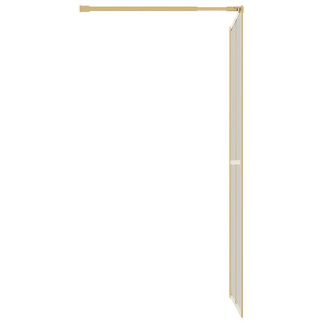 Inloopdouchewand transparant 100x195 cm ESG-glas goudkleurig 4