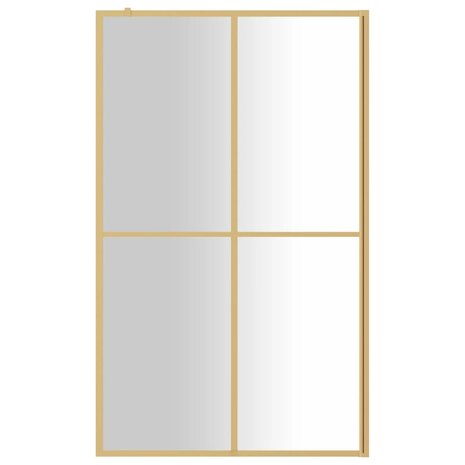 Inloopdouchewand transparant 118x195 cm ESG-glas goudkleurig 3