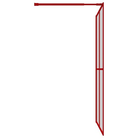 Inloopdouchewand transparant 140x195 cm ESG-glas rood 4