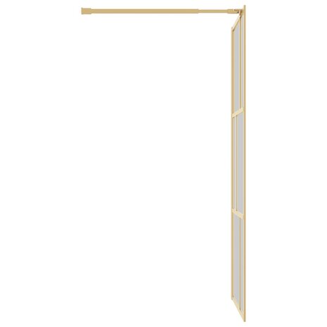 Inloopdouchewand transparant 90x195 cm ESG-glas goudkleurig 4