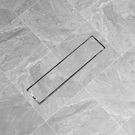 Doucheputje rechthoekig 530x140mm roestvrij staal 1