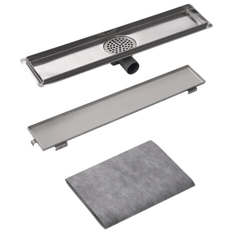 Doucheputje rechthoekig 630x140 mm roestvrij staal 4