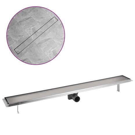 Doucheputje rechthoekig 1030x140 mm roestvrij staal 2