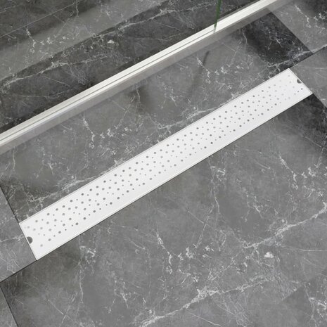 Doucheafvoer rechthoekig bubbel 930x140 mm roestvrij staal 1