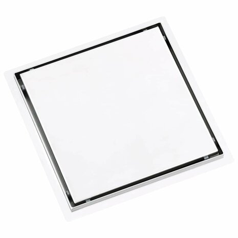 Doucheafvoer met 2-in-1 deksels 28x28 cm roestvrij staal 3