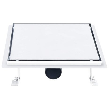 Doucheafvoer met 2-in-1 deksels 28x28 cm roestvrij staal 4