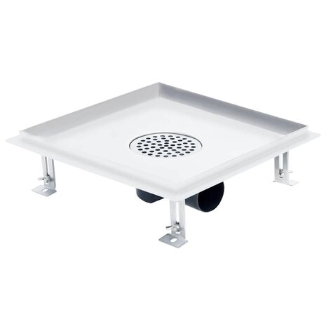 Doucheafvoer met 2-in-1 deksels 28x28 cm roestvrij staal 5