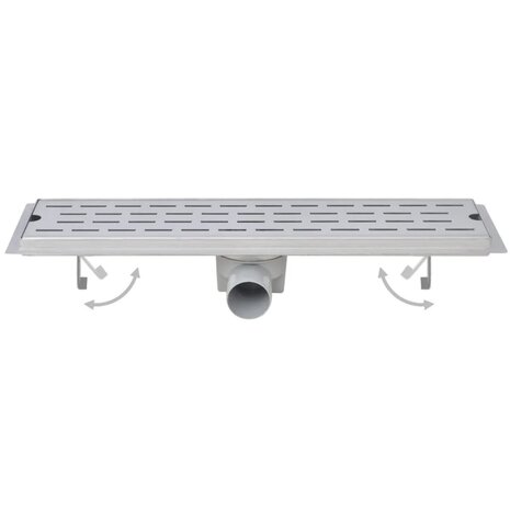 Doucheafvoer 2 st rechthoekig bubbel 730x140 mm roestvrij staal 3