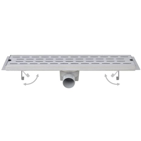Doucheafvoer 2 st rechthoekig bubbel 930x140 mm roestvrij staal 3