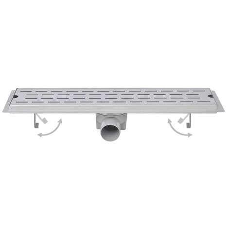 Doucheafvoer 2 st rechthoekig bubbel 1030x140mm roestvrij staal 3