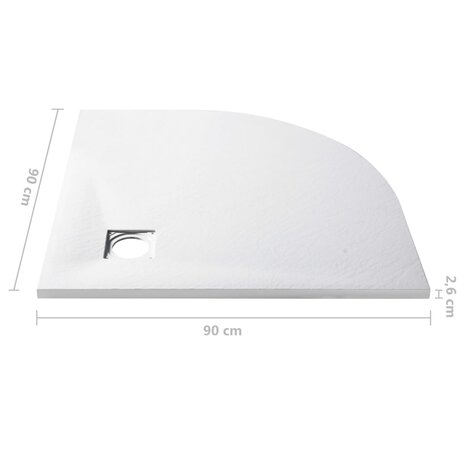 Douchebak 90x90 cm SMC wit 7