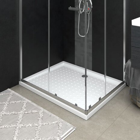 Douchebak met noppen 80x100x4 cm ABS wit 1