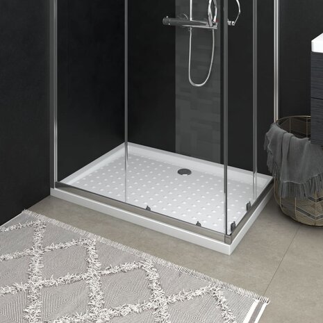 Douchebak met noppen 70x100x4 cm ABS wit 1