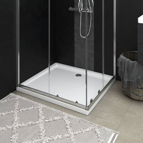 Douchebak rechthoekig 80x90 cm ABS wit 1