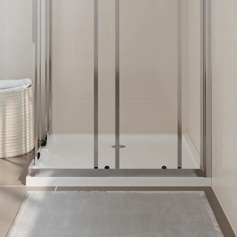 Douchebak rechthoekig 80x90 cm ABS wit 3