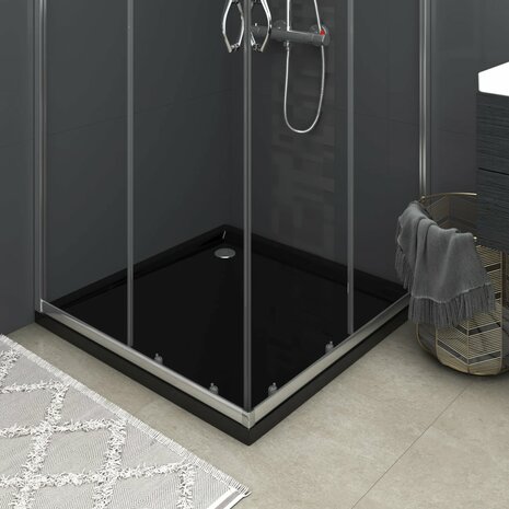 Douchebak vierkant 90x90 cm ABS zwart 1