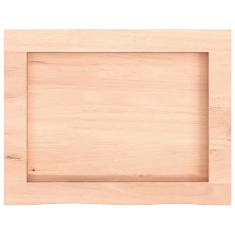 Wastafelblad 40x30x(2-4) cm onbehandeld massief hout 4