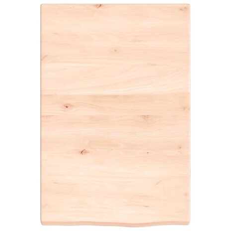 Wastafelblad 40x60x(2-4) cm onbehandeld massief hout 3
